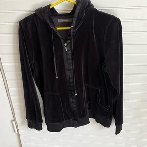 Liz Claiborne Hooded velour jacket